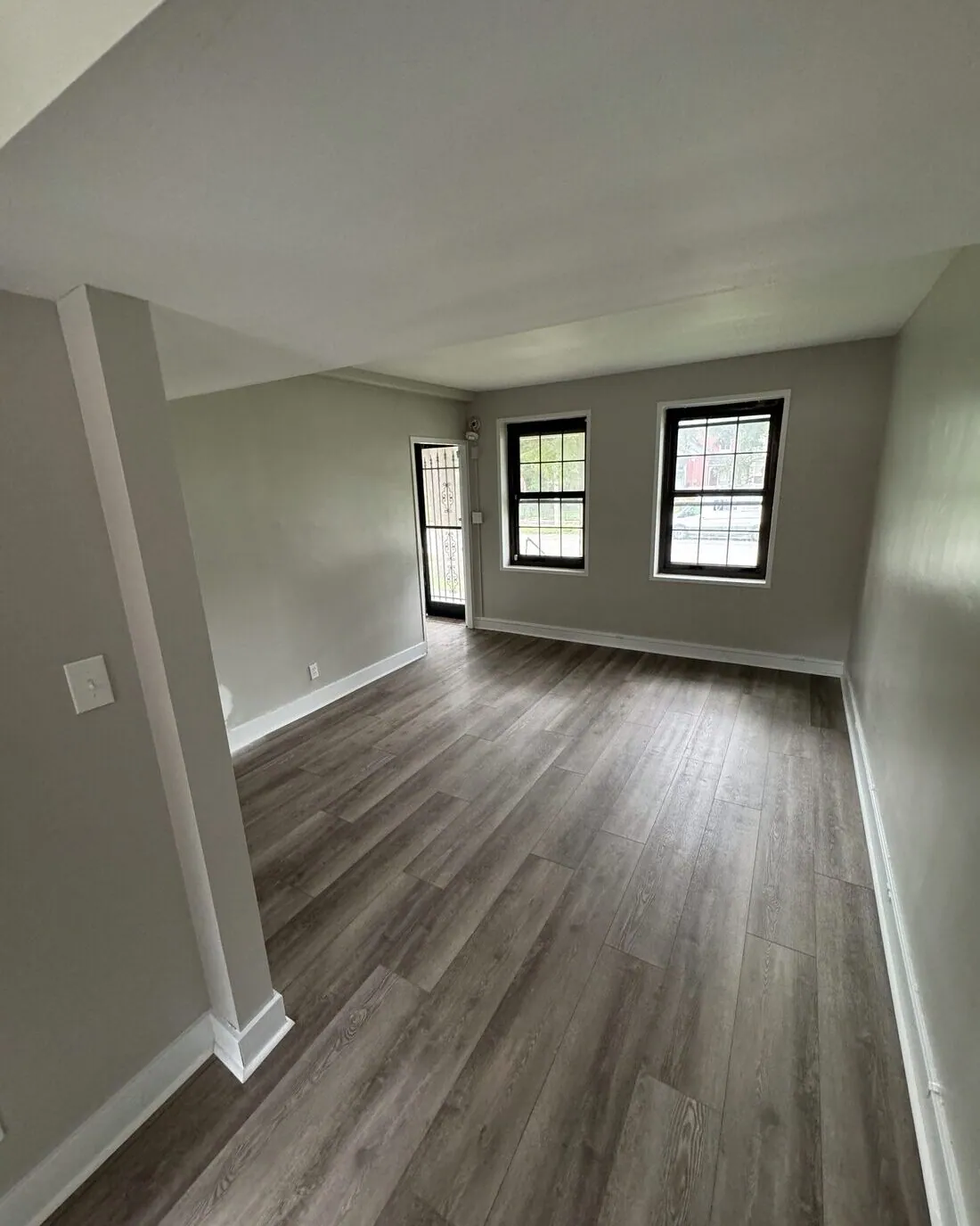 New LVP flooring installed in living room